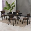 Extendable Dining Table & Chairs Set (5 Pieces) Elma - Brown, Black Brown
Black