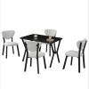 Extendable Dining Table & Chairs Set (5 Pieces) Elma - Cream, Black Cream
Black