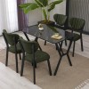 Extendable Dining Table & Chairs Set (5 Pieces) Elma - Green, Black Green
Black