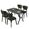 Extendable Dining Table & Chairs Set (5 Pieces) Elma - Green, Black Green
Black