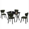 Extendable Dining Table & Chairs Set (5 Pieces) Elma - Green, Black Green
Black
