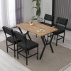 Extendable Dining Table & Chairs Set (5 Pieces) Dubai - Anthracite, Walnut Anthracite
Walnut