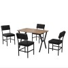 Extendable Dining Table & Chairs Set (5 Pieces) Dubai - Anthracite, Walnut Anthracite
Walnut