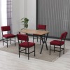 Extendable Dining Table & Chairs Set (5 Pieces) Dubai - Burgundy, Walnut Burgundy
Walnut
