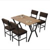 Extendable Dining Table & Chairs Set (5 Pieces) Dubai - Brown, Walnut Brown
Walnut