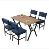 Extendable Dining Table & Chairs Set (5 Pieces) Dubai - Navy Blue, Walnut Navy Blue
Walnut