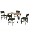 Extendable Dining Table & Chairs Set (5 Pieces) Dubai - Green, Walnut Green
Walnut