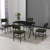 Extendable Dining Table & Chairs Set (5 Pieces) Dubai - Green, Black Green
Black