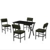 Extendable Dining Table & Chairs Set (5 Pieces) Dubai - Green, Black Green
Black