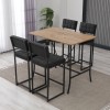 Bar Table & Stool Set (5 Pieces) Retro - Anthracite, Walnut Anthracite
Walnut