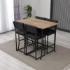 Bar Table & Stool Set (5 Pieces) Retro - Anthracite, Walnut Anthracite
Walnut