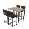 Bar Table & Stool Set (5 Pieces) Retro - Anthracite, Walnut Anthracite
Walnut