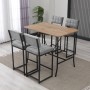 Bar Table & Stool Set (5 Pieces) Retro - Grey, Walnut Grey
Walnut