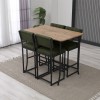 Bar Table & Stool Set (5 Pieces) Retro - Green, Walnut Green
Walnut