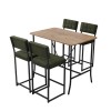 Bar Table & Stool Set (5 Pieces) Retro - Green, Walnut Green
Walnut