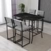 Bar Table & Stool Set (5 Pieces) Retro - Grey, Black Grey
Black