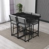 Bar Table & Stool Set (5 Pieces) Retro - Grey, Black Grey
Black