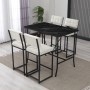 Bar Table & Stool Set (5 Pieces) Retro - Cream, Black Cream
Black