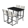 Bar Table & Stool Set (5 Pieces) Retro - Cream, Black Cream
Black