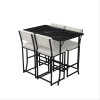 Bar Table & Stool Set (5 Pieces) Retro - Cream, Black Cream
Black