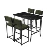 Bar Table & Stool Set (5 Pieces) Retro - Green, Black Green
Black