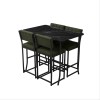 Bar Table & Stool Set (5 Pieces) Retro - Green, Black Green
Black