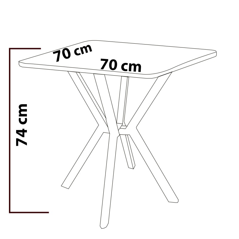 Extendable Dining Table & Chairs Set (3 Pieces) Elma - Grey, Walnut Grey
Walnut