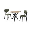 Extendable Dining Table & Chairs Set (3 Pieces) Elma - Green, Walnut Green
Walnut