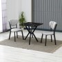 Extendable Dining Table & Chairs Set (3 Pieces) Elma - Grey, Black Grey
Black
