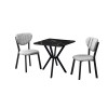 Extendable Dining Table & Chairs Set (3 Pieces) Elma - Grey, Black Grey
Black
