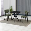Extendable Dining Table & Chairs Set (3 Pieces) Elma - Green, Black Green
Black