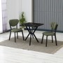 Extendable Dining Table & Chairs Set (3 Pieces) Elma - Green, Black Green
Black
