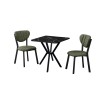 Extendable Dining Table & Chairs Set (3 Pieces) Elma - Green, Black Green
Black