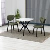 Extendable Dining Table & Chairs Set (3 Pieces) Elma - Green, White Green
White
