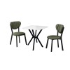 Extendable Dining Table & Chairs Set (3 Pieces) Elma - Green, White Green
White