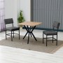 Extendable Dining Table & Chairs Set (3 Pieces) Dubai - Anthracite, Walnut Anthracite
Walnut