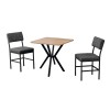 Extendable Dining Table & Chairs Set (3 Pieces) Dubai - Anthracite, Walnut Anthracite
Walnut