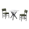 Extendable Dining Table & Chairs Set (3 Pieces) Dubai - Green, White Green
White