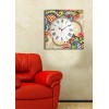 Decorative Canvas Wall Clock 4545CS-44 Multicolor