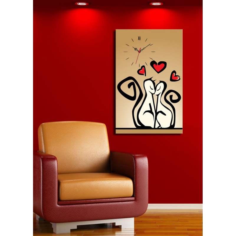 Decorative Canvas Wall Clock 5070CS-43 Multicolor