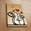 Decorative Canvas Wall Clock 5070CS-43 Multicolor