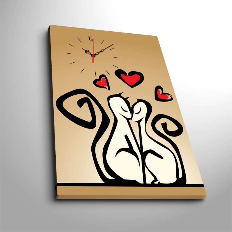 Decorative Canvas Wall Clock 5070CS-43 Multicolor