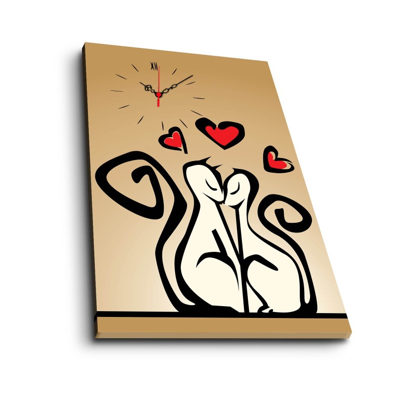 Decorative Canvas Wall Clock 5070CS-43 Multicolor