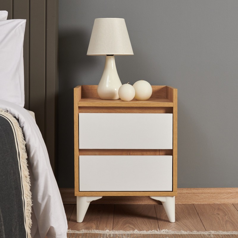 Nightstand Tuvalle 041 Sapphire Oak
White