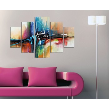 Decorative MDF Painting (5 Pieces) ST276 Multicolor