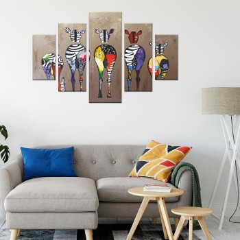 Decorative MDF Painting (5 Pieces) ST283 Multicolor