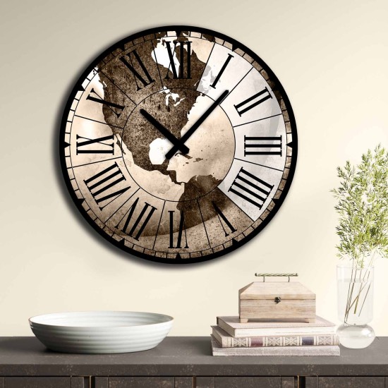 Decorative MDF Clock 5050MS-001 Multicolor Decorative MDF Clock 5050MS-001 Multicolor