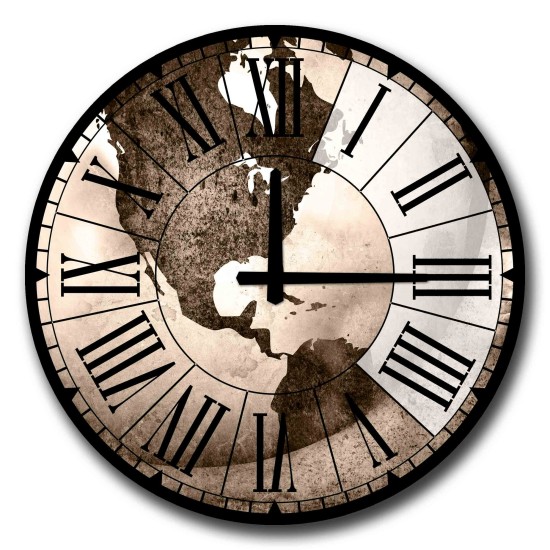 Decorative MDF Clock 5050MS-001 Multicolor Decorative MDF Clock 5050MS-001 Multicolor