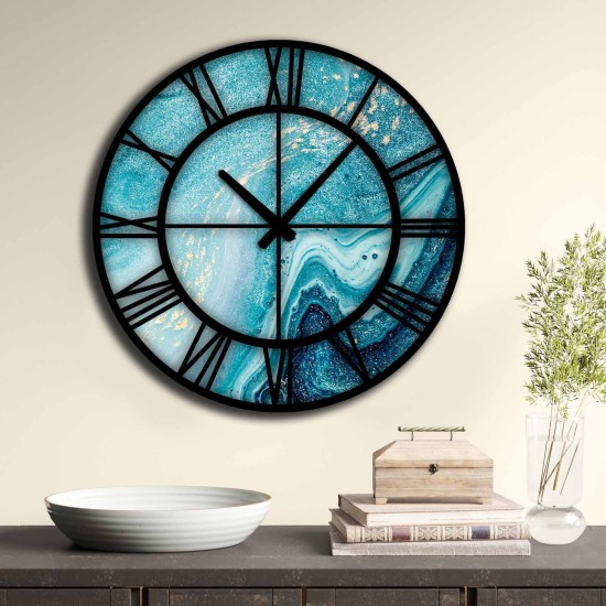 Wallxpert Decorative MDF Clock 5050MS-021 Multicolor