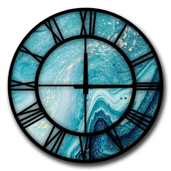 Wallxpert Decorative MDF Clock 5050MS-021 Multicolor